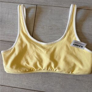 Old Navy Yellow Bralette with White Trim